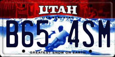 UT license plate B654SM