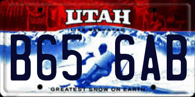 UT license plate B656AB