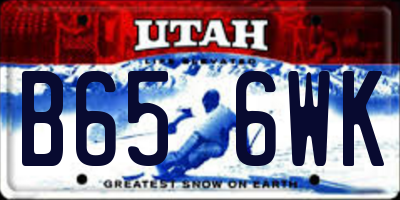 UT license plate B656WK