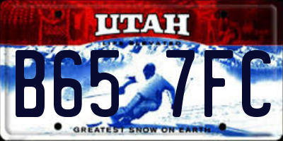 UT license plate B657FC