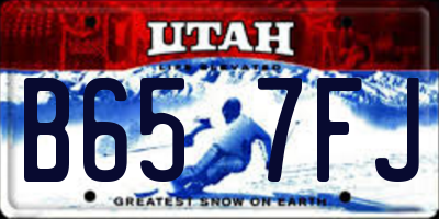 UT license plate B657FJ