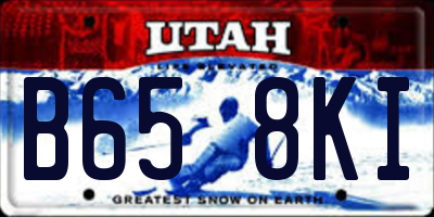 UT license plate B658KI