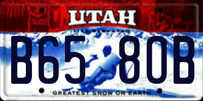 UT license plate B658OB