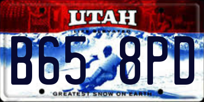 UT license plate B658PD