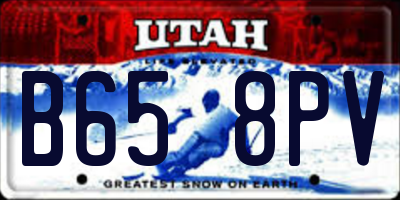 UT license plate B658PV