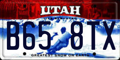 UT license plate B658TX