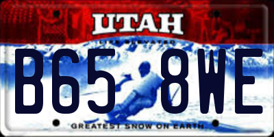 UT license plate B658WE