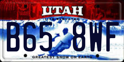 UT license plate B658WF
