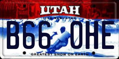 UT license plate B660HE