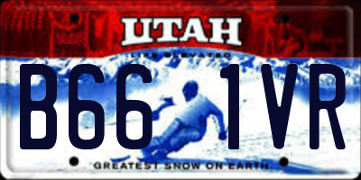 UT license plate B661VR