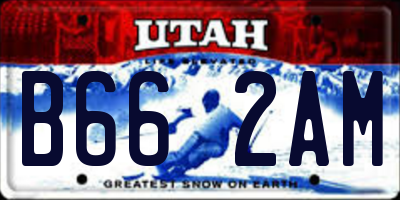 UT license plate B662AM