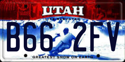 UT license plate B662FV
