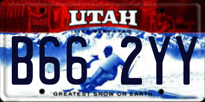 UT license plate B662YY