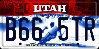 UT license plate B665TR