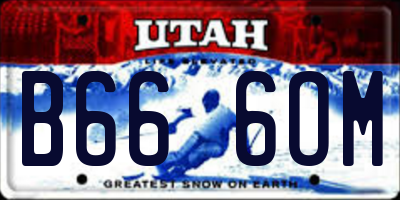 UT license plate B666OM