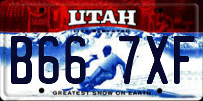 UT license plate B667XF
