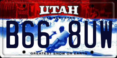 UT license plate B668UW