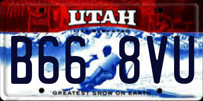 UT license plate B668VU