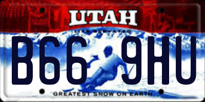 UT license plate B669HU