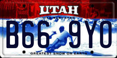 UT license plate B669YO