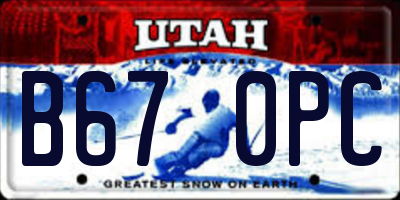 UT license plate B670PC