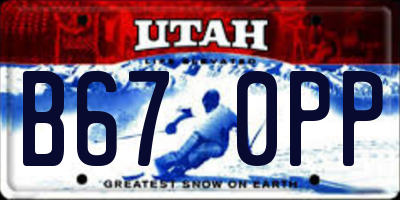 UT license plate B670PP