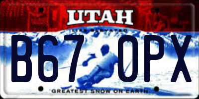UT license plate B670PX