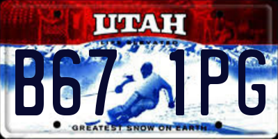 UT license plate B671PG