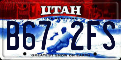 UT license plate B672FS