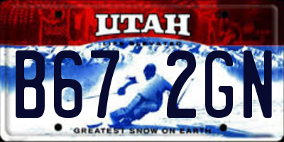 UT license plate B672GN