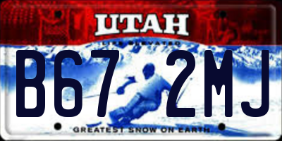 UT license plate B672MJ