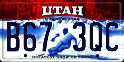 UT license plate B673QC
