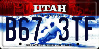UT license plate B673TF