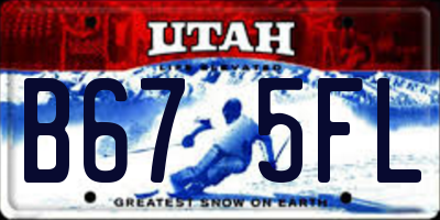 UT license plate B675FL