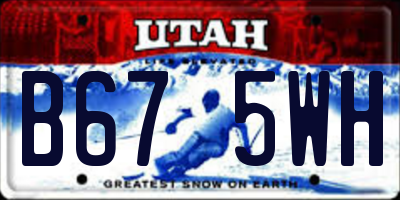 UT license plate B675WH