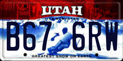 UT license plate B676RW