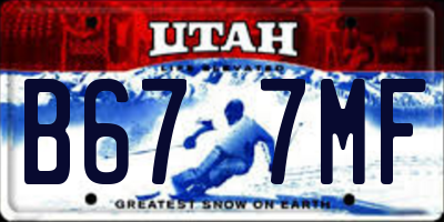 UT license plate B677MF