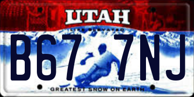 UT license plate B677NJ