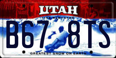 UT license plate B678TS