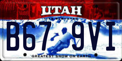 UT license plate B679VI