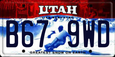 UT license plate B679WD