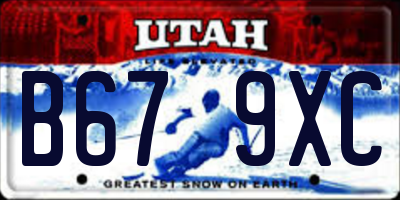 UT license plate B679XC