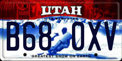 UT license plate B680XV