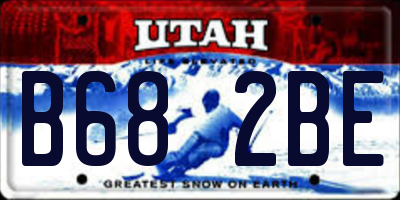 UT license plate B682BE
