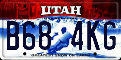 UT license plate B684KG