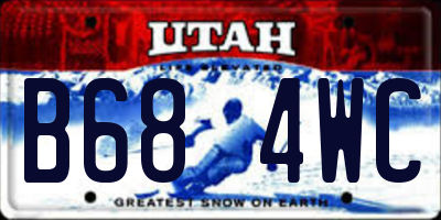 UT license plate B684WC