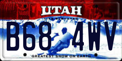 UT license plate B684WV