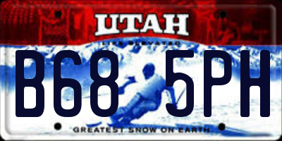 UT license plate B685PH