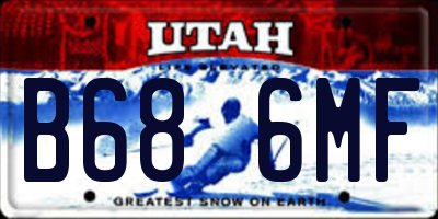 UT license plate B686MF