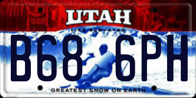 UT license plate B686PH